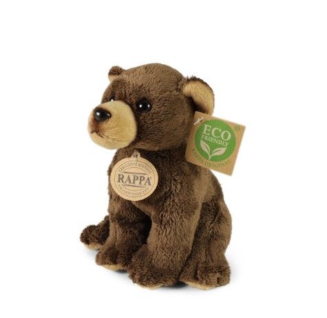 Plyšový medvěd hnědý sedící 15 cm