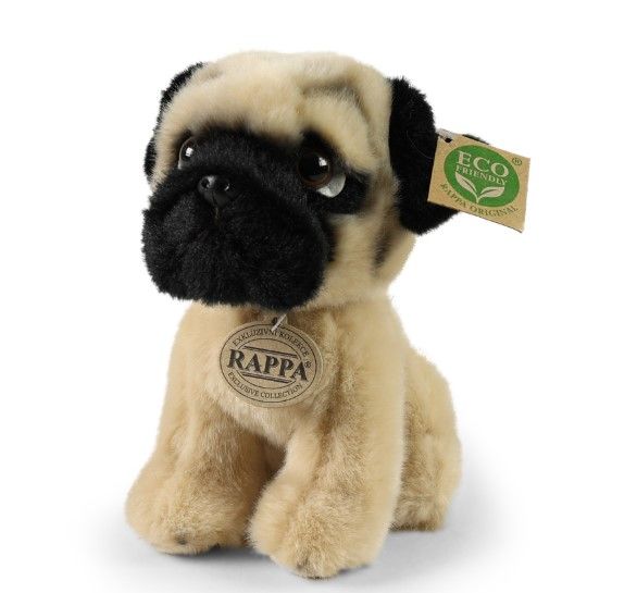 Plyšový pes mops 18 cm