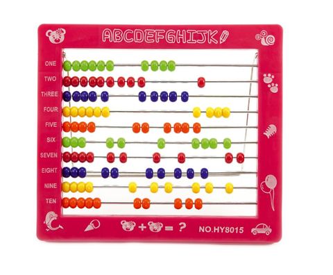 Obrázek produktu: Počítadlo kuličkové plast 19 x 16 cm, mix barev