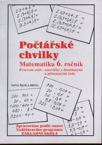 Obrázek produktu: Počtářské chvilky - pracovní sešit pro 6.ročník ZŠ