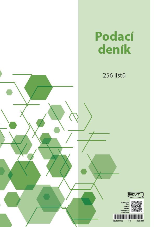 Podací deník, 256 listů na výšku