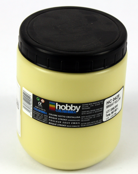 Podglazurní barva - Jasná žlutá, 0,472 l
