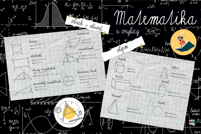 OXYBAG Podložka na stůl 60x40cm II. stupeň Matematika