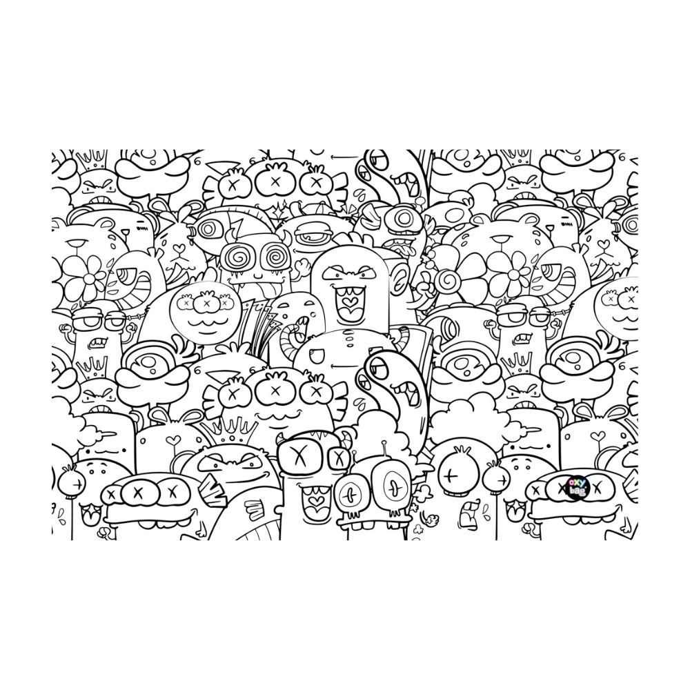 Podložka na stůl PP 60 × 40 cm - Monsters