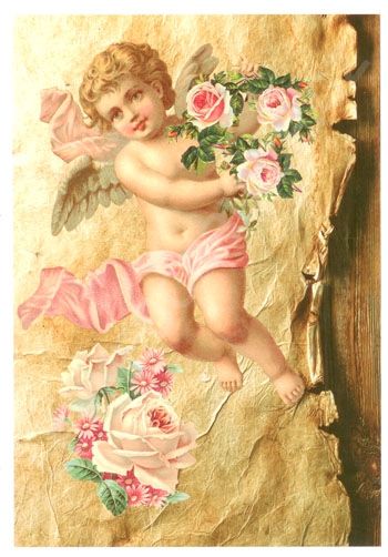 Pohlednice - Andělíček a růže