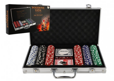 Obrázek produktu: Poker sada 300 ks + karty + kostky v hliníkovém kufříku