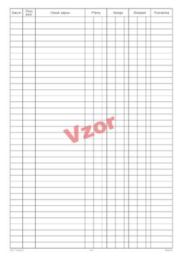 Obrázek produktu: Pokladní kniha na výšku