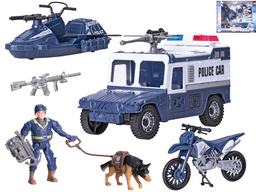 Obrázek produktu: Policie vozidla volný chod 3 ks s doplňky