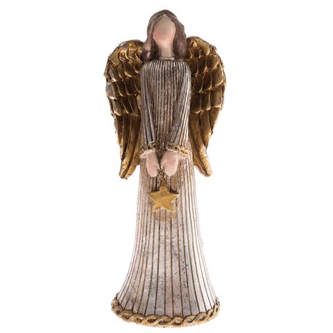 Obrázek produktu: Polyresinový anděl s hvězdou, 15 cm