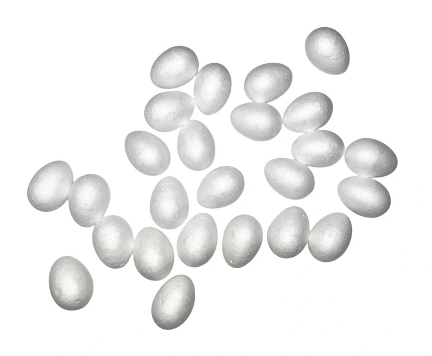 Polystyrenová vajíčka - 25 ks, 40 × 60 mm