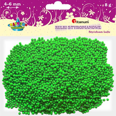 Obrázek produktu: Polystyrenové kuličky, 4-6 mm - zelené