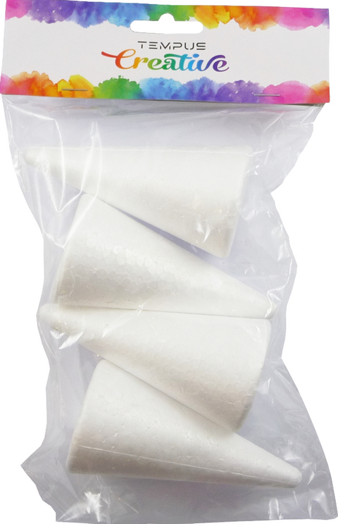 Obrázek produktu: Polystyrenový kužel 10 cm - 4 ks