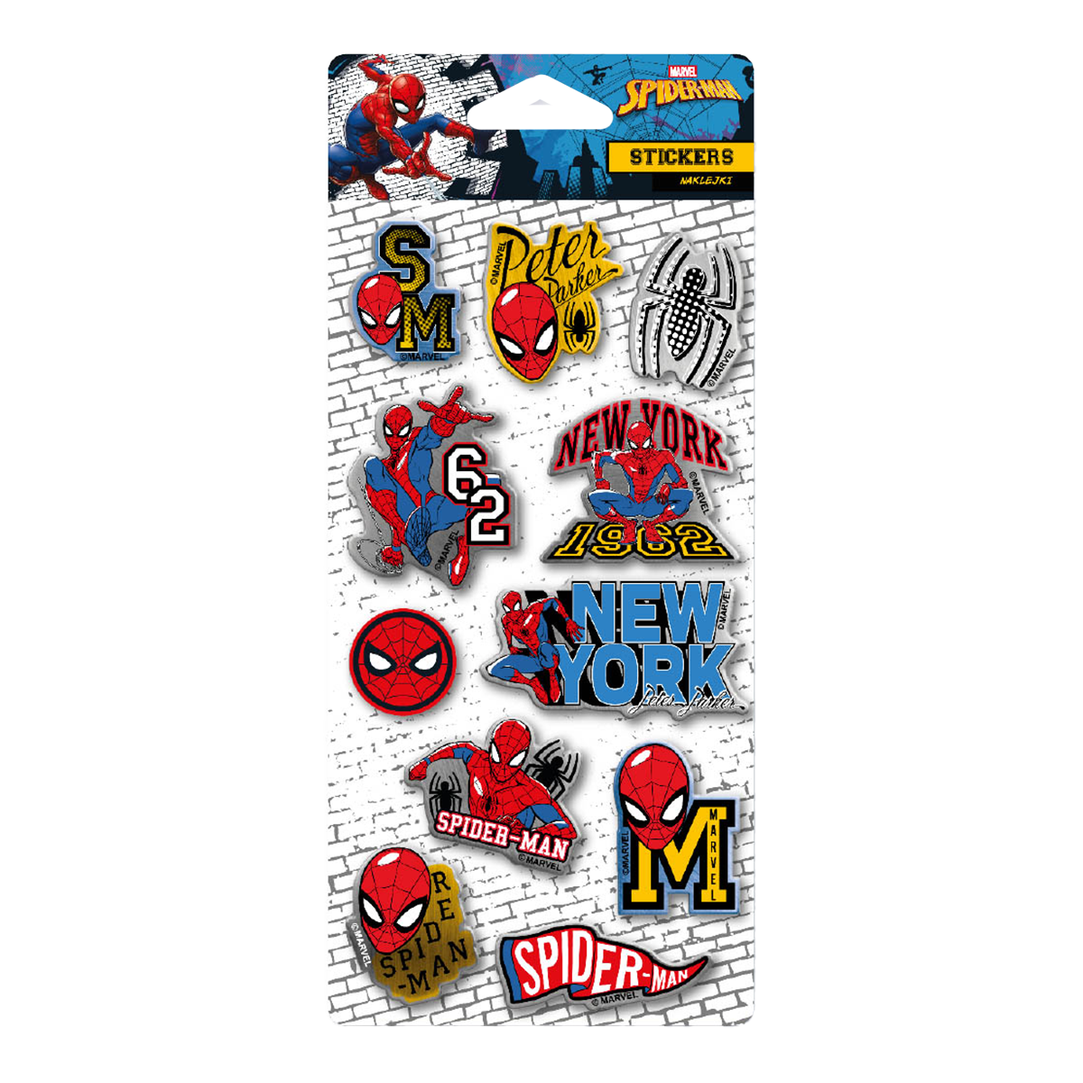 Pop-Up samolepky Colorino - Spider-Man 1, mix motivů a velikostí