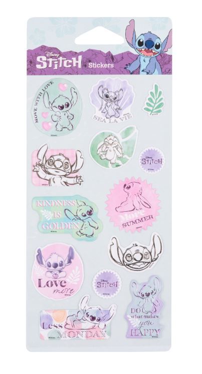 Pop-Up samolepky Colorino Stitch Pastel 4 - mix motivů a velikostí