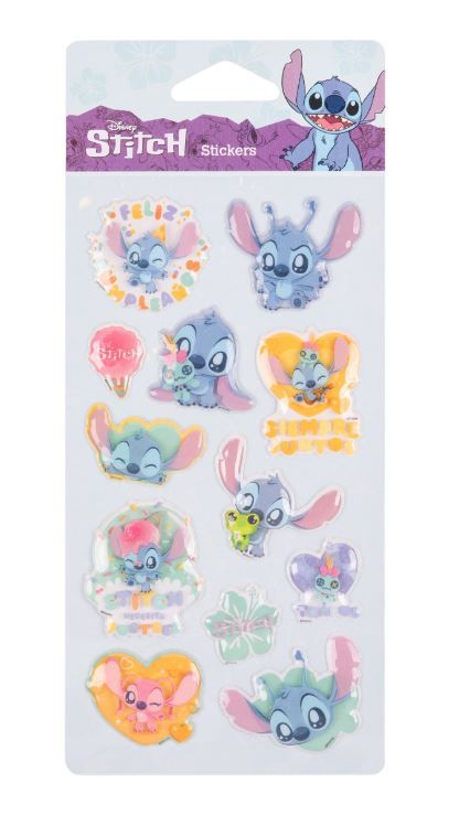 Pop-Up samolepky Colorino Stitch Pastel 6 - mix motivů a velikostí