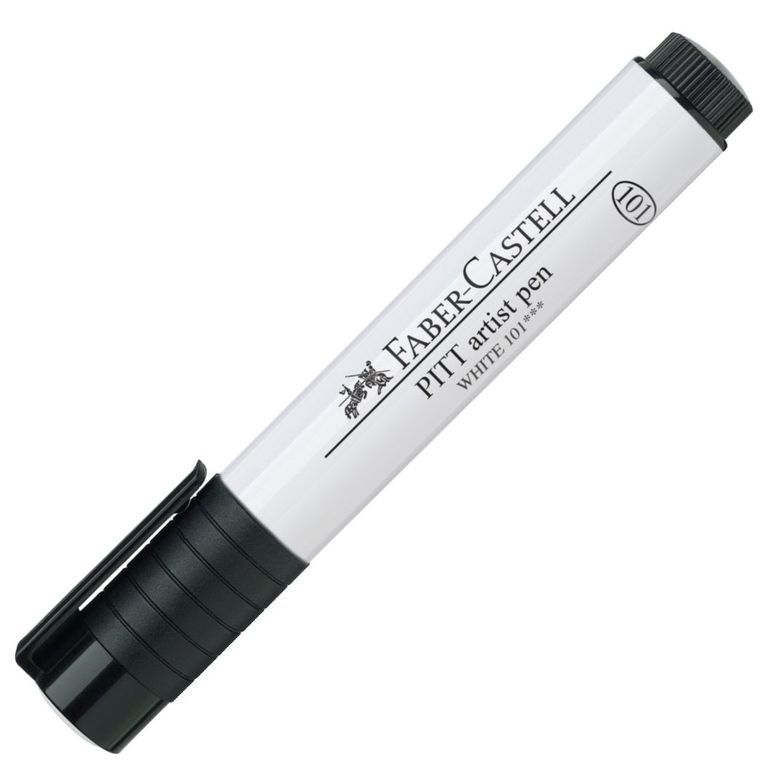 Popisovač Faber Castell Pitt Artist Pen Big Brush bílá Faber-Castell