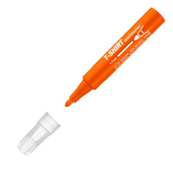 Popisovač ICO na textil, oranžový