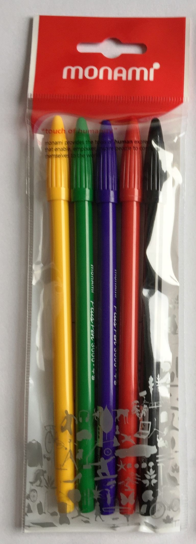 Popisovač Monami Plus Pen 3000 0,4 mm - sada 5 barev - earth