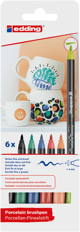 Obrázek produktu: Popisovač na porcelán edding 4200 - sada 6 svěžích barev