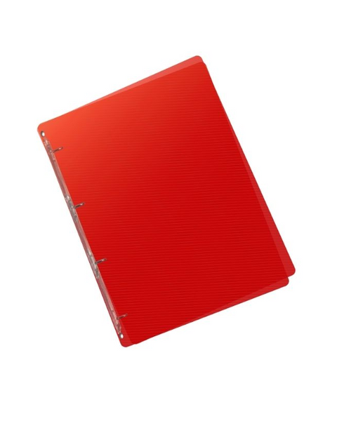 Obrázek produktu: Pořadač 4kroužek A5 2,5 cm průhledný PP - červený