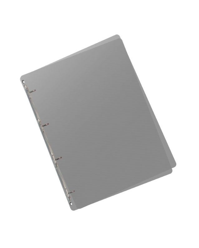 Pořadač 4kroužek A5 2,5 cm průhledný PP - kouřový