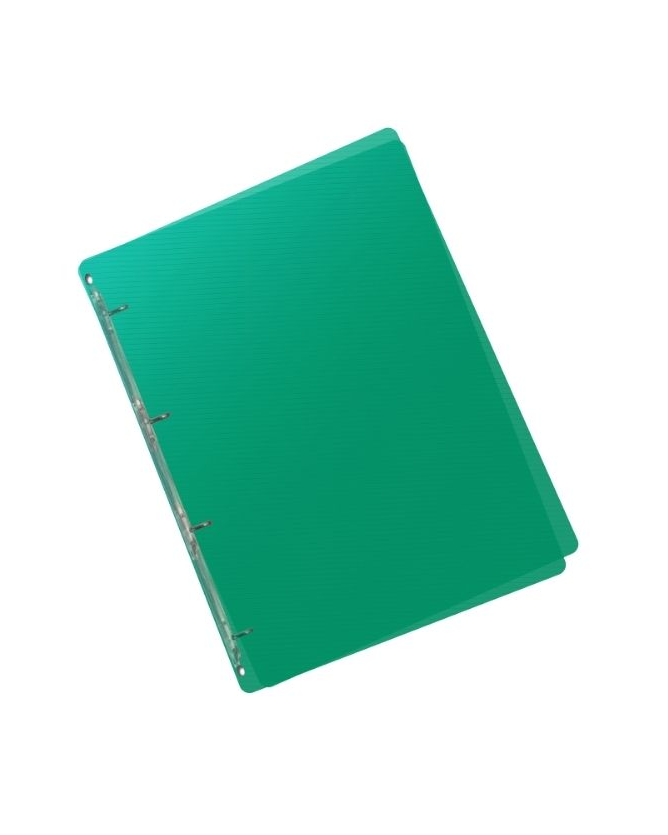 Pořadač 4kroužek A5 2,5 cm průhledný PP - zelený