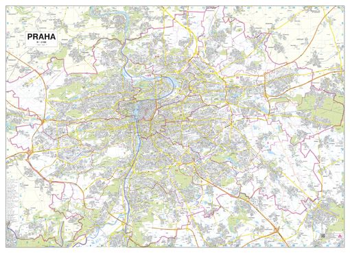 Levně Praha - 1:21 000 - nástěnná mapa