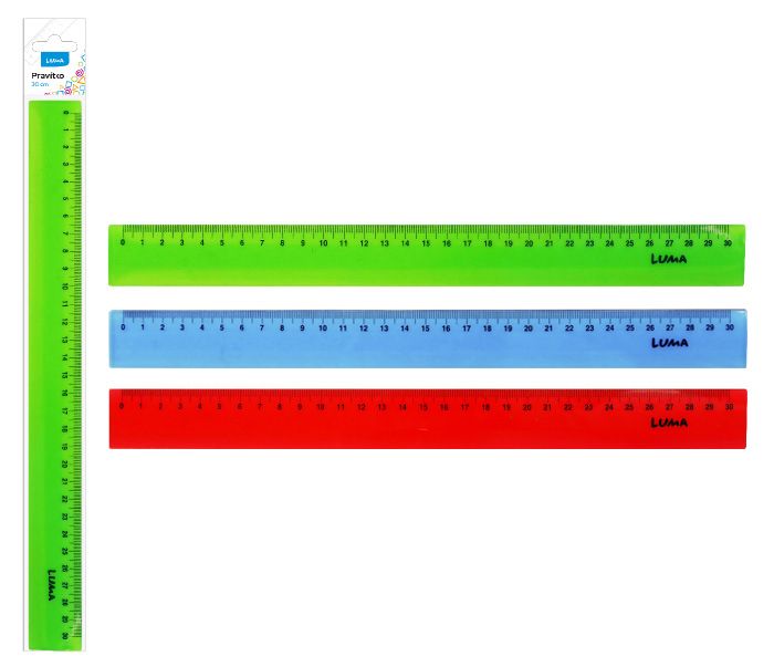 Pravítko  30cm barevné, mix LUMA LUMA trading s.r.o.
