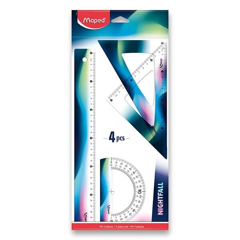 Obrázek produktu: Pravítko MAPED Nightfall Teens - sada 4 ks