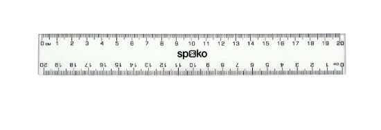 Pravítko Spoko 20 cm - transparentní