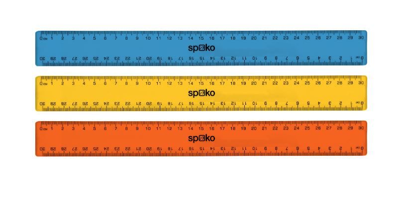 Pravítko Spoko 30 cm - mix barev