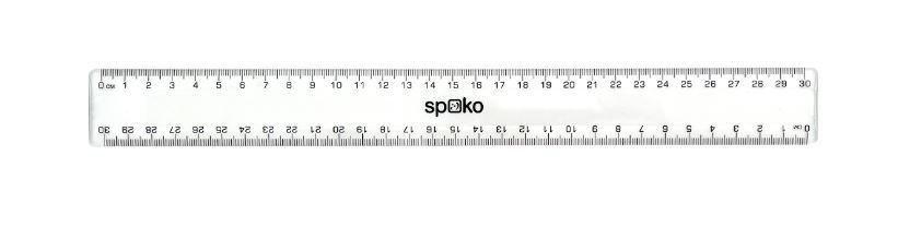 Pravítko Spoko 30 cm - transparentní
