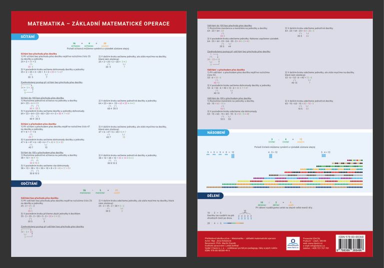 Přehledová tabulka učiva - Matematika - základní matematické operace