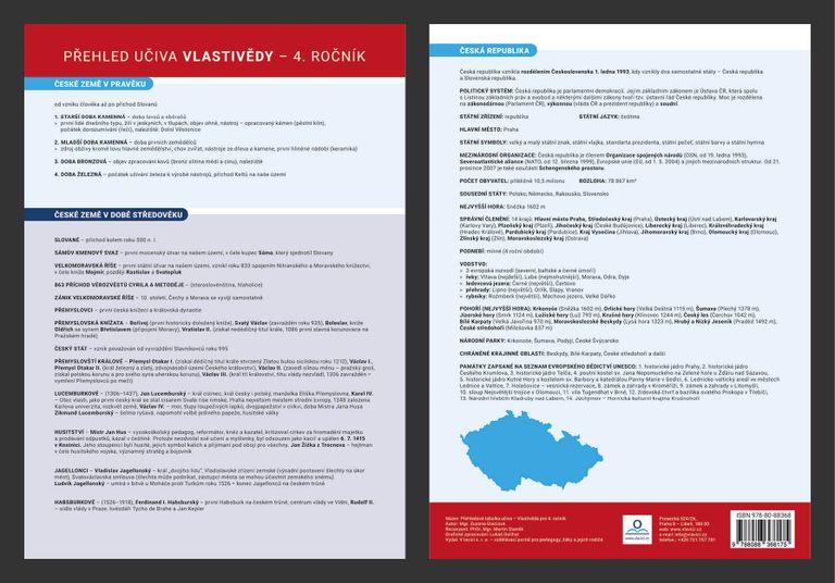 Přehledová tabulka učiva - Vlastivěda I., Ročník 4.