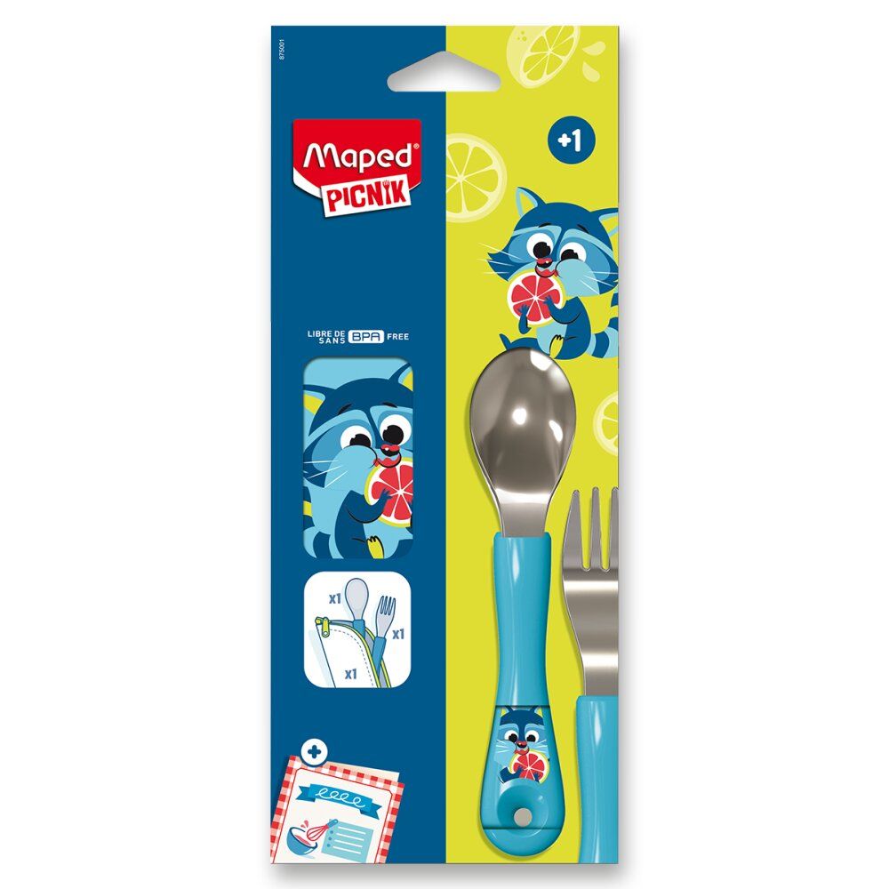 Příbor MAPED Miniz Raccoon - 2 ks