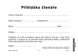 Obrázek produktu: Přihláška čtenáře