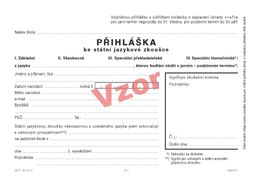 Obrázek produktu: Přihláška ke státní jazykové zkoušce - samostatný formulář