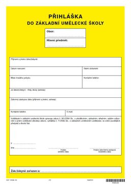 Obrázek produktu: Přihláška na ZUŠ