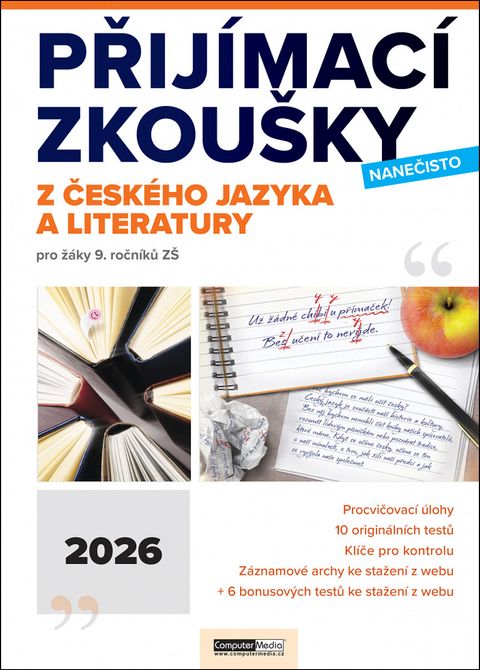 Obrázek produktu: Přijímací zkoušky nanečisto z českého jazyka - pro žáky 9. ročníků ZŠ (2026)
