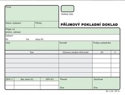 Obrázek produktu: Příjmový pokladní doklad nečíslovaný A6 NCR (2×50l.)