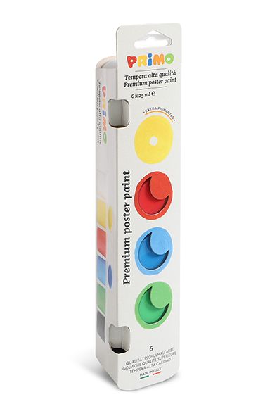 Obrázek produktu: Primo Barvy temperové  6 × 25 ml, v kelímkách