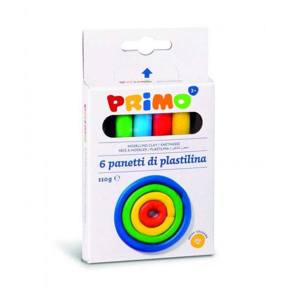 PRIMO plastelína, 6 barev (6 × 18 gr)
