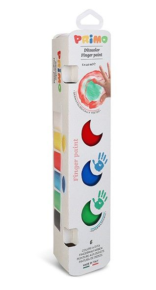 Primo Prstové barvy 6 × 40 ml v blistru