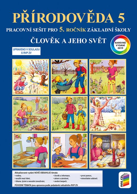 Obrázek produktu: Přírodověda 5 -  Člověk a jeho svět - pracovní sešit (barevný)