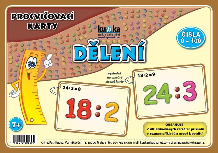 Levně Procvičovací karty - dělení