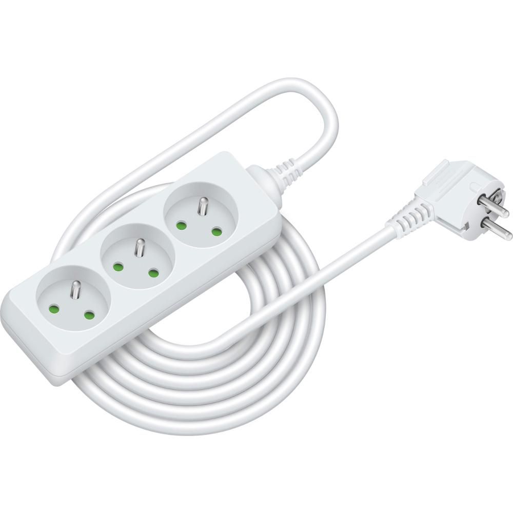 Prodlužovací kabel RETLUX RPC 04, 3 zásuvky, 5 m - bílý