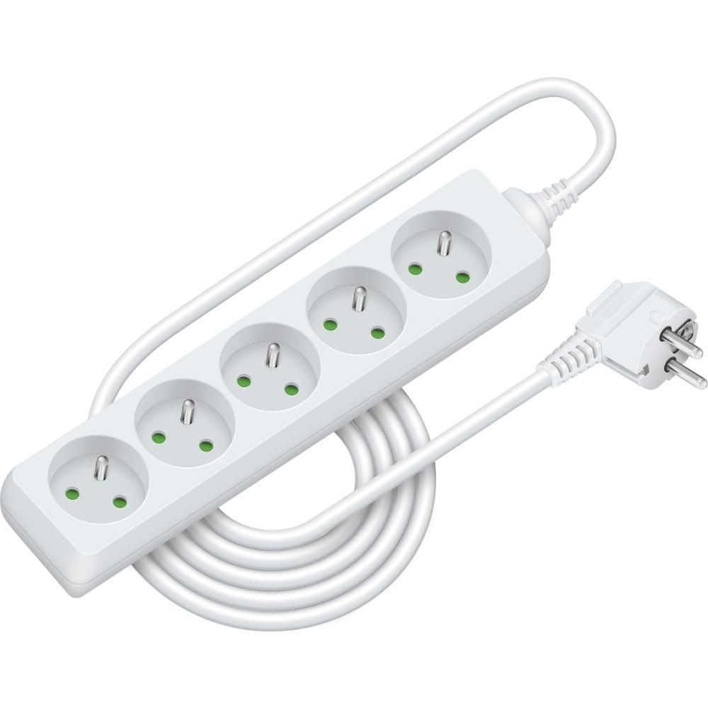 Prodlužovací kabel RETLUX RPC 13, 5 zásuvek, 3 m - bílý