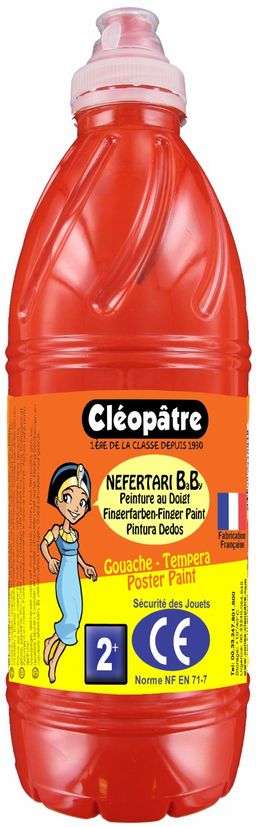 Obrázek produktu: Prstová barva - tempera NEFERTARI BABY 1 Kg Červená