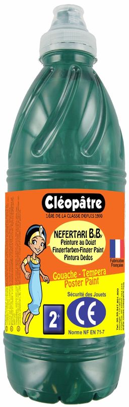 Obrázek produktu: Prstová barva - tempera NEFERTARI BABY 1 Kg Tmavě Zelená