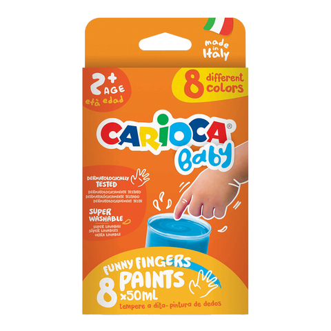Obrázek produktu: Prstové barvy Carioca Baby 2+, 8 × 50 ml
